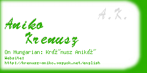 aniko krenusz business card